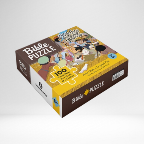 Bible Puzzle: Jesus Heals a Crippled Man (100 pieces)
