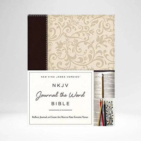NKJV Journal the Word Bible (Brown/Cream)