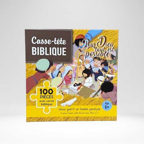 CASSE-TÊTE BIBLIQUE: JÉSUS GUÉRIT UN PARALYSÉ (100 morceaux)