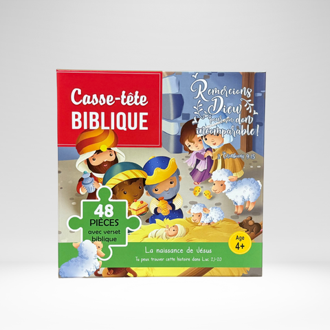 CASSE-TÊTE BIBLIQUE: LA NAISSANCE DE JÉSUS (48 morceaux)