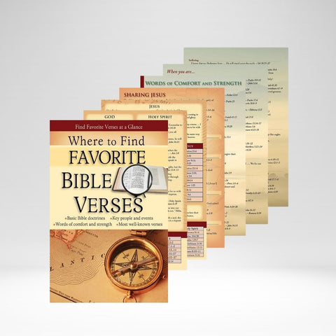 Where To Find Fav. Bible Verses Pamphlet (Rose)