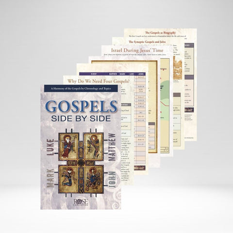 Gospels Side By Side Pamphlet (Rose)