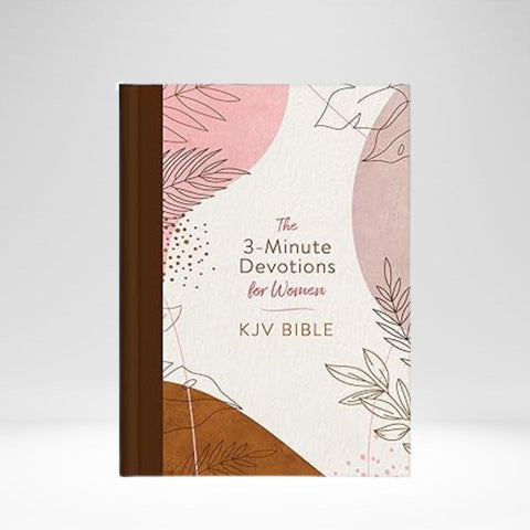 KJV The 3-Minute Devotions For Women Bible Rose/Copper HB