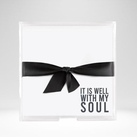 Notepaper Tray (6.5") It Is Well With My Soul (125 Sheets)