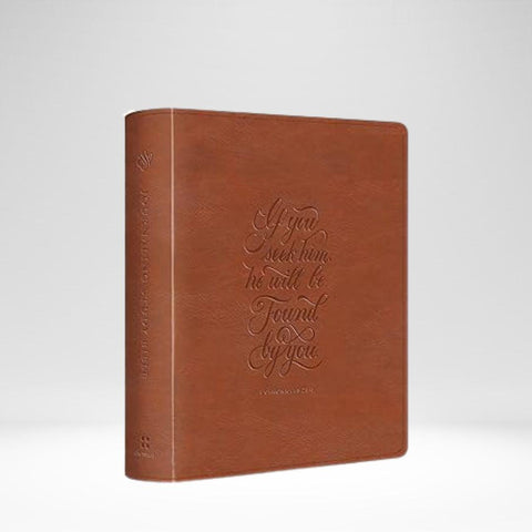ESV Journaling Study Bible 1 Chron. 28:9 English Saddle Trutone Over Board