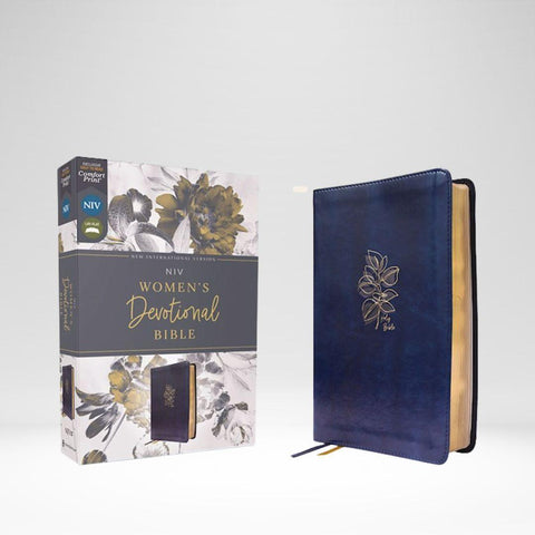 NIV Women's Devotional Bible Navy Leathersoft