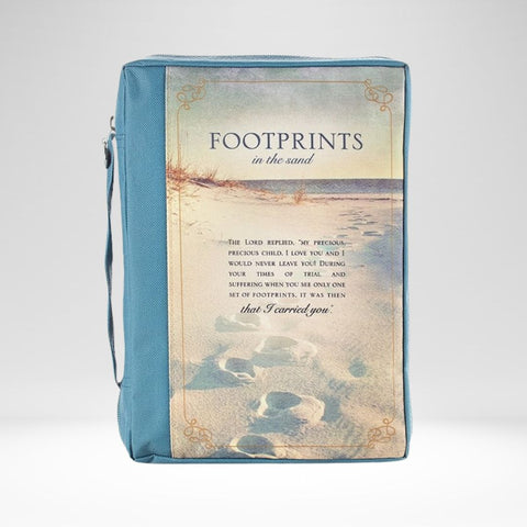 Bible Case Footprints Blue (XL)