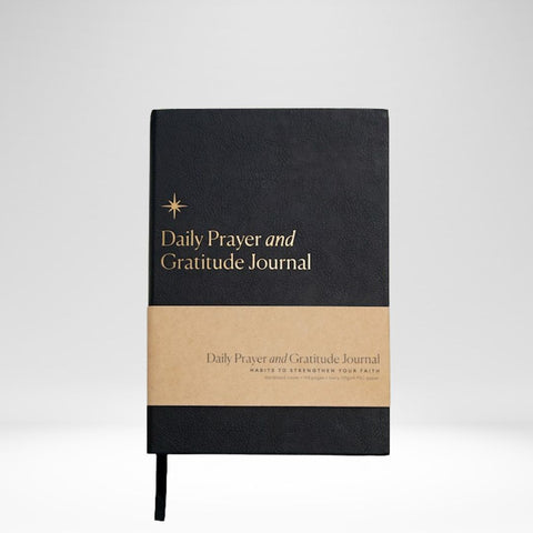 Daily Prayer And Gratitude Journal Black Imitation Leather Over Board