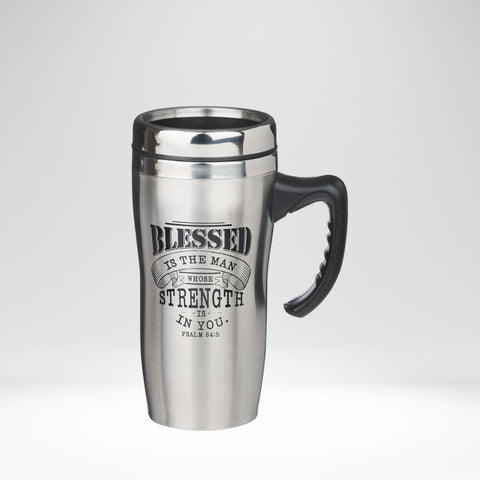 Travel Mug Blessed W/Handle (Stainless)