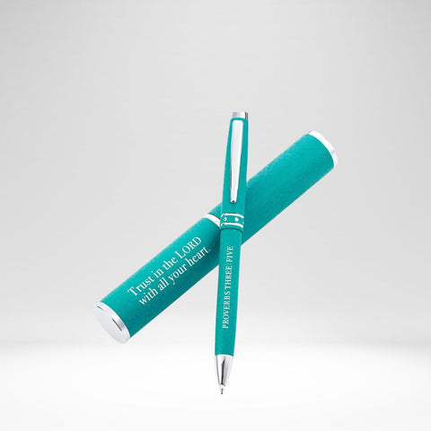 Pen Trust In The Lord Blue W/Case
