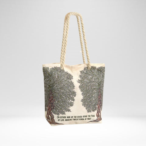 Tote Bag Tree Of Life Rope Handle