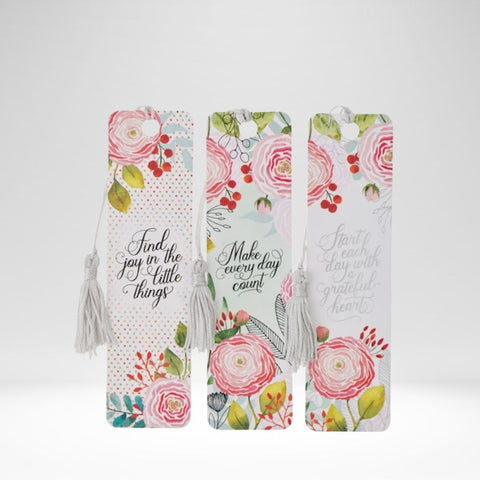 Bookmark Set A Grateful Heart With Tassel (Set Of 3)