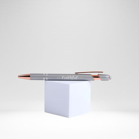 Soft Touch Gift Pen Faithful Grey