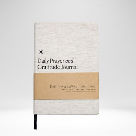 Daily Prayer And Gratitude Journal Cream Cloth Over Board