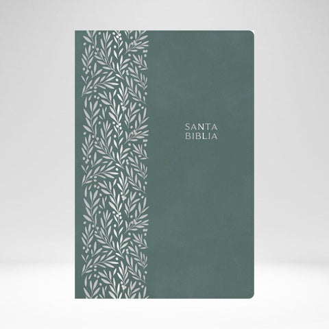 RVR 1960 Biblia Letra Gigante Con Referencias Green Leathertouch
