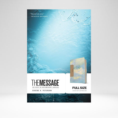 Message The Bible Full Size Sky Blue Leatherlook