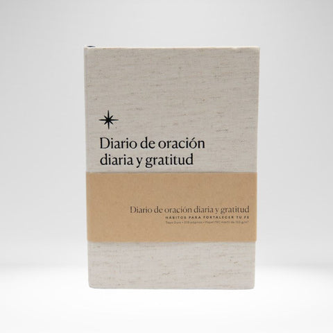 Diario De Oracion Diaria Y Gratitud Journal Cream Cloth Over Board