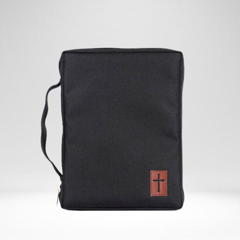 Bible Case Cross Patch Black (L)