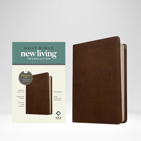 NLT Compact Bible, Filament enable Edition - Rustic Brown Imitation Leather
