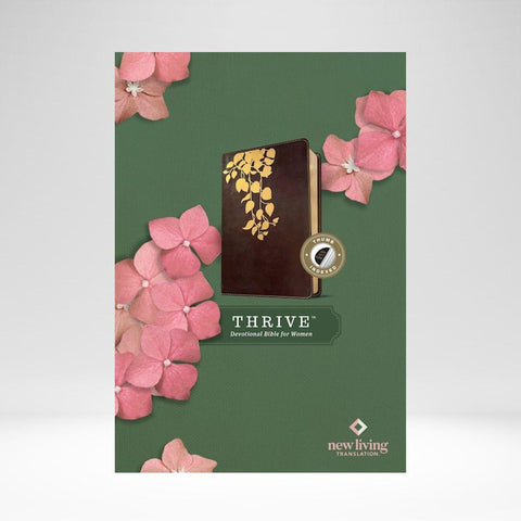 NLT Thrive Devotional Bible For Women Thumb Index Brown Leatherlike