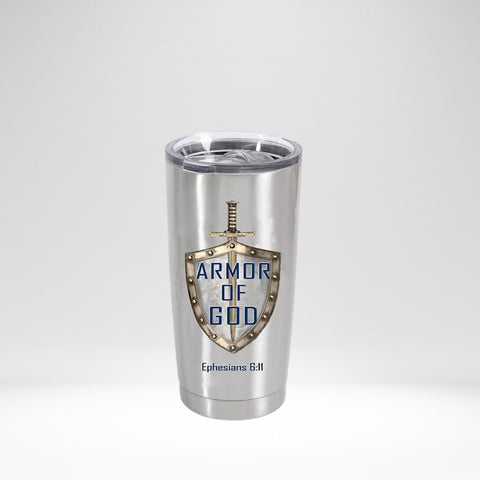 Travel Mug Armor Of God (Ephesians 6:11) Stainless Steel (20 Oz)