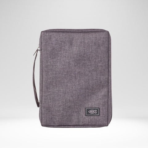 Bible Case Fish Gray Canvas (L)