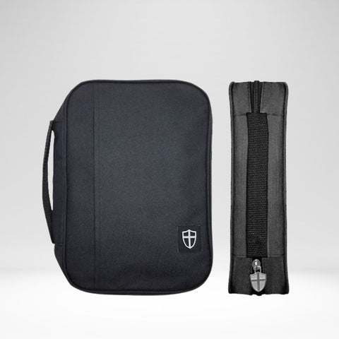 Bible Case Armor Of God Black Canvas (L)