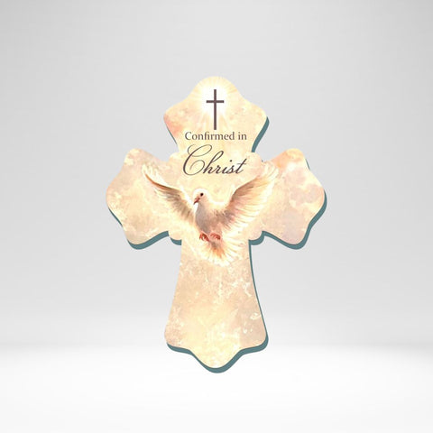 Wall Cross Dove/Confimed In Christ (6"x8")