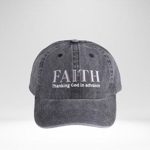 Cap Faith Thanking God In Advance Gray