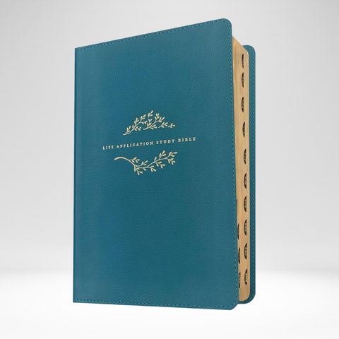 NLT Life Application Study Bible 3rd Ed. Filament Thumb Index Teal Leatherlike