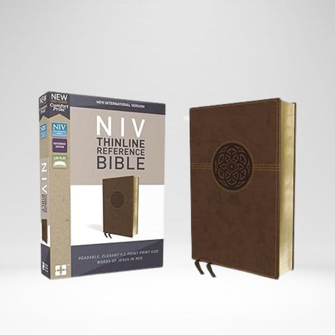 NIV Bible Thinline Reference Brown Leathersoft