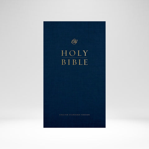 ESV Large Print Church Bible-Blue Hardcover
