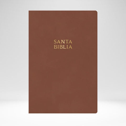 RVR 1960 Biblia Letra Gigante Con Referencias Brown Leathertouch
