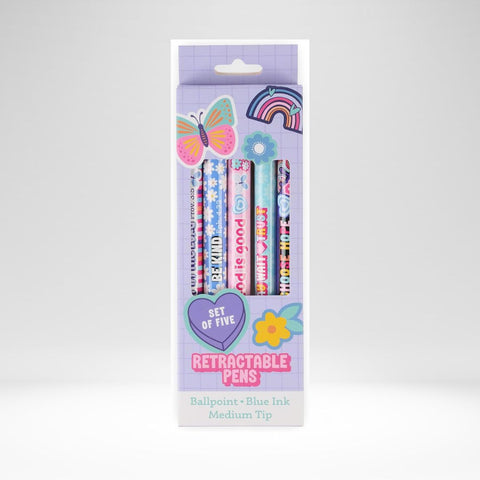 Pen Set Girls Sticker Art (Set Of 5)