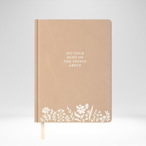 Journal Things Above Beige Faux Leather