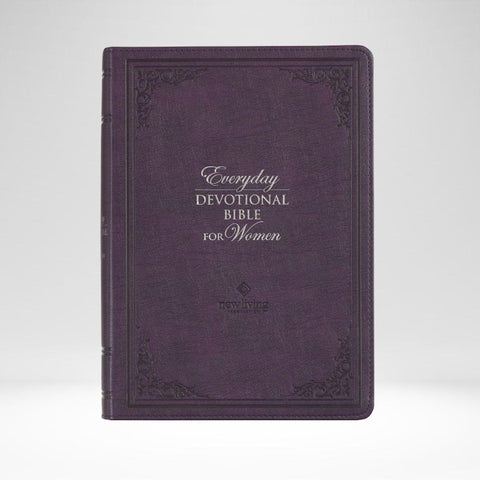 NLT Everyday Devotional Bible For Women Purple Leatherlux