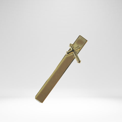 Tie Bar-Cross W/Gift Box-Gold