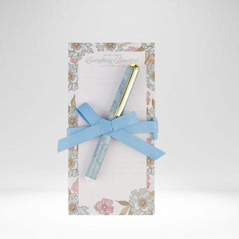 MAGNETIC NOTEPAD W/ PEN EVERYTHING BEAUTIFUL