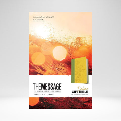 Message The Bible Deluxe Gift Sunlight/Grass Leatherlook