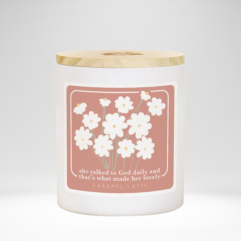 Candle Talked To God Daily Caramel Latte Scent
