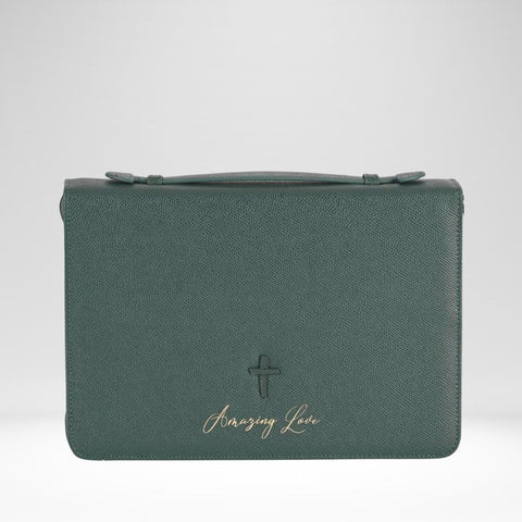 Bible Case Cross Green - Amazing Love